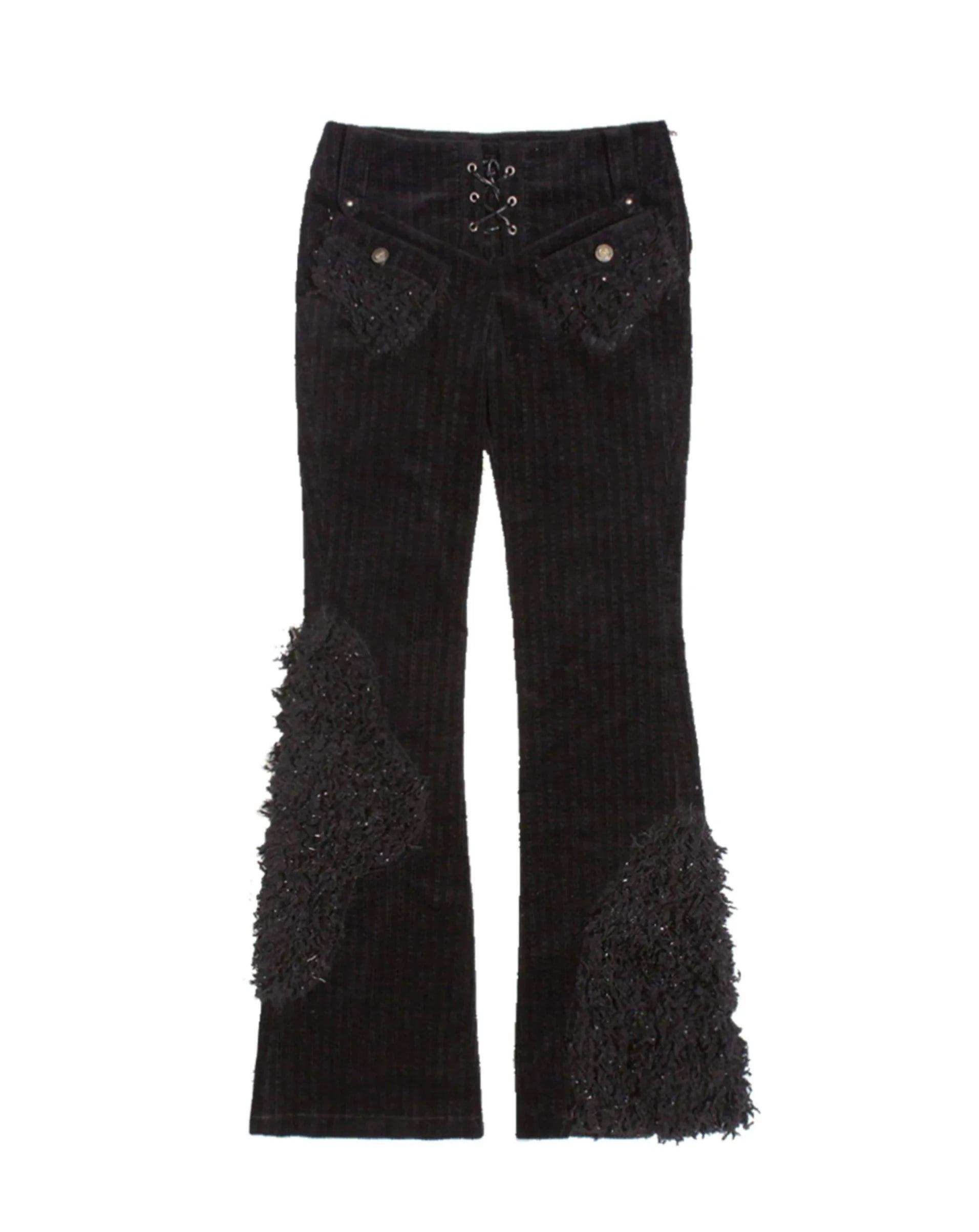 High Waisted Sequin Fringe Trousers SL10002