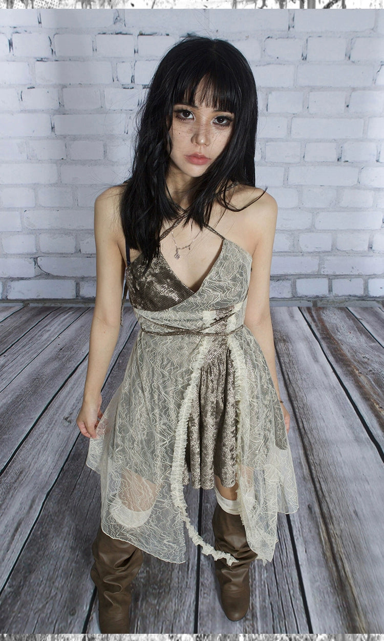 Lace Frill Cami Dress SL10037